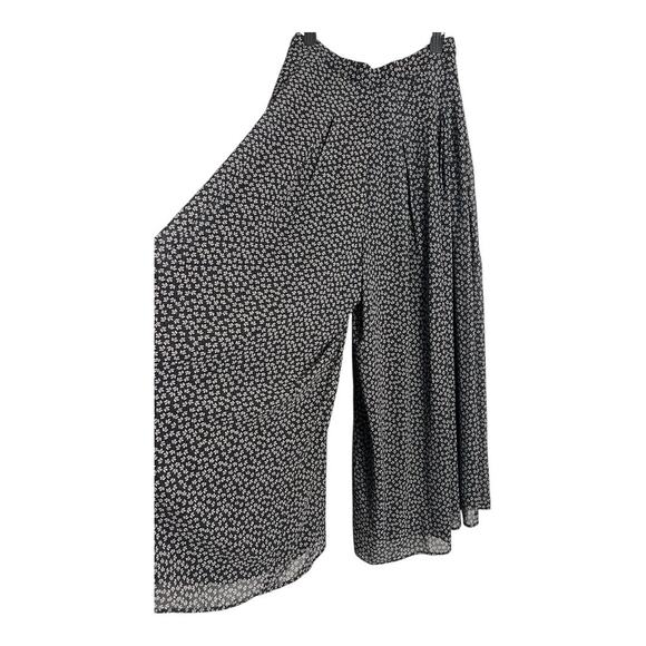 Wayward Fancies Eshakti Pleated Wide Leg Pants Black Women's 1X-16W Palazzo Boho - Picture 1 of 5